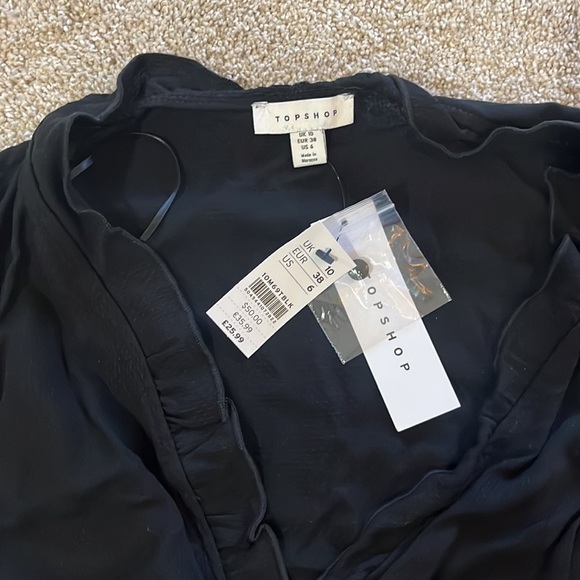 Topshop Black Wrap Dress - Picture 4 of 4